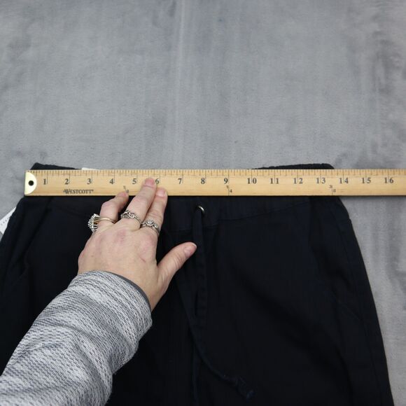 American BAZI Pants Womens M Navy Blue High Rise Slash Pocket Drawstring Jogger - Picture 5 of 16